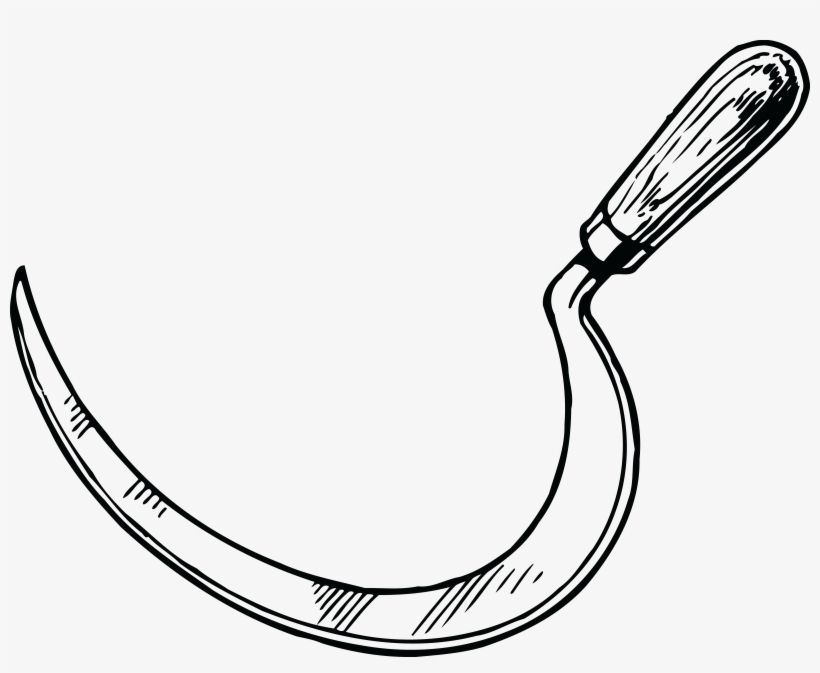 Free Clipart Of A Sickle - Sickle Clipart Black And White, transparent png #315628