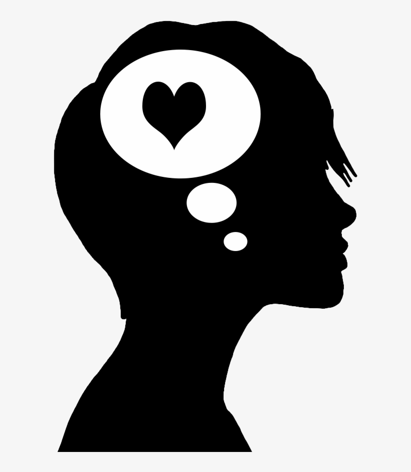 Teenage Girl In Love Png - Free Clip Artface Silhouette, transparent png #315895