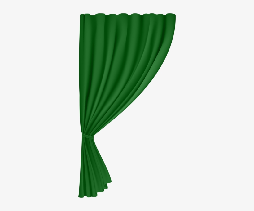 Curtain Green Png Clip Art Image - Clip Art, transparent png #316222