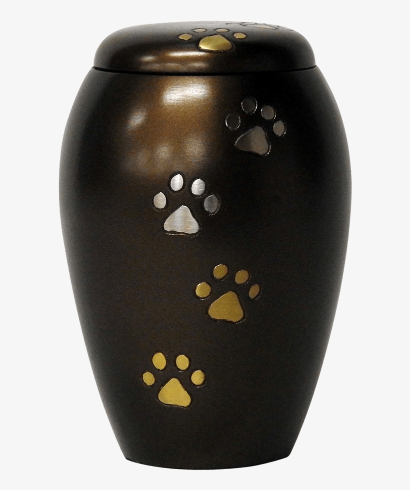 Chocolate Dog Paw Print Cremation Urn - Dog, transparent png #316263
