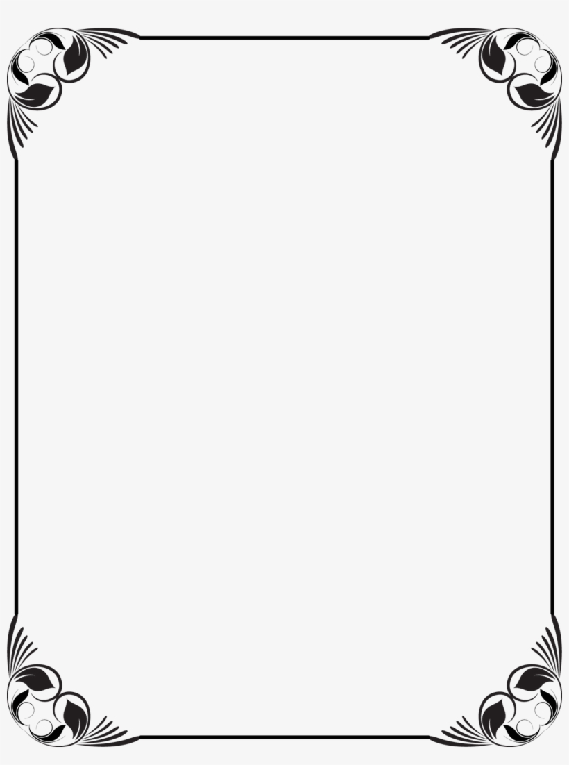 Collection Of Free Frames Vector Black And White On - Black And White Frame Borders Design, transparent png #316528