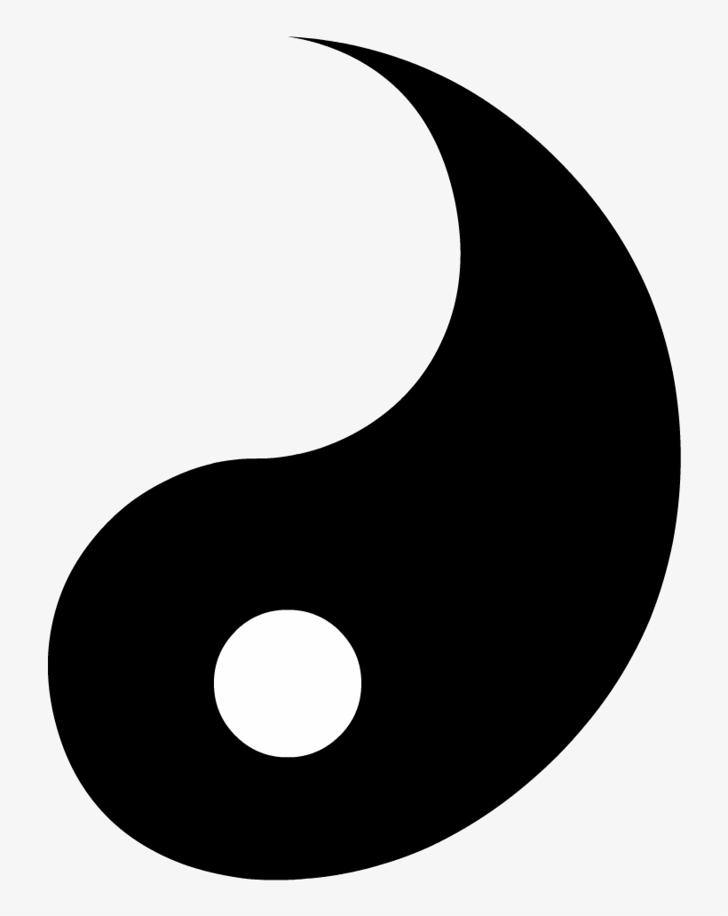 51 Pm 48710 Yinyang Blackhalf Shaded 11/1/2017 - Crescent, transparent png #316752