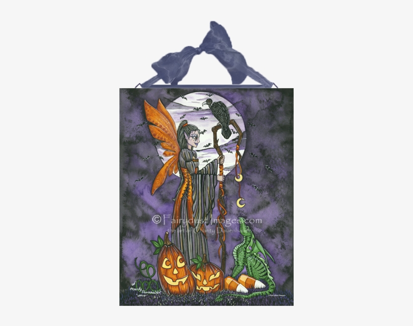 Halloween Fairy Ceramic Tile Plaque - Ceramic, transparent png #316890