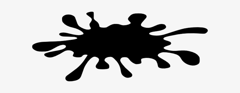 Water Splash Black And White Clipart - Black Paint Splash Clipart, transparent png #316937