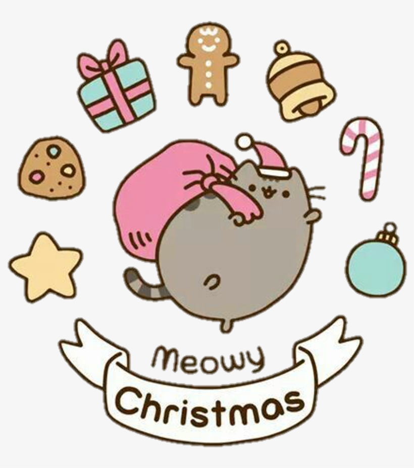 Cute - Pusheen Cat Drawing Easy Christmas, transparent png #317001