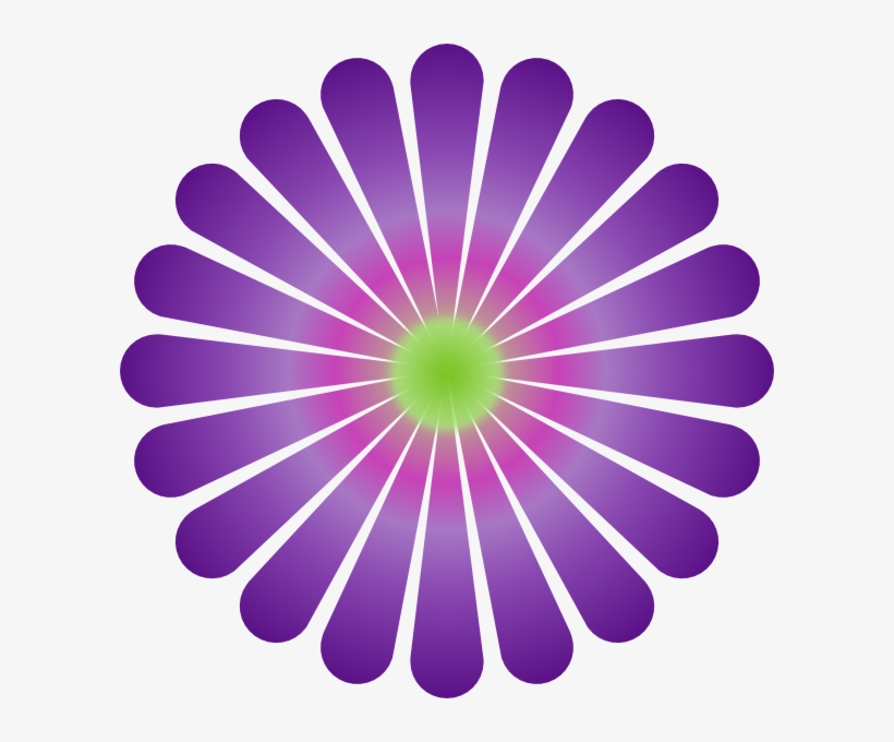 Purple Daisy Clip Art At Clker - Free Gerber Daisy Clip Art, transparent png #317019