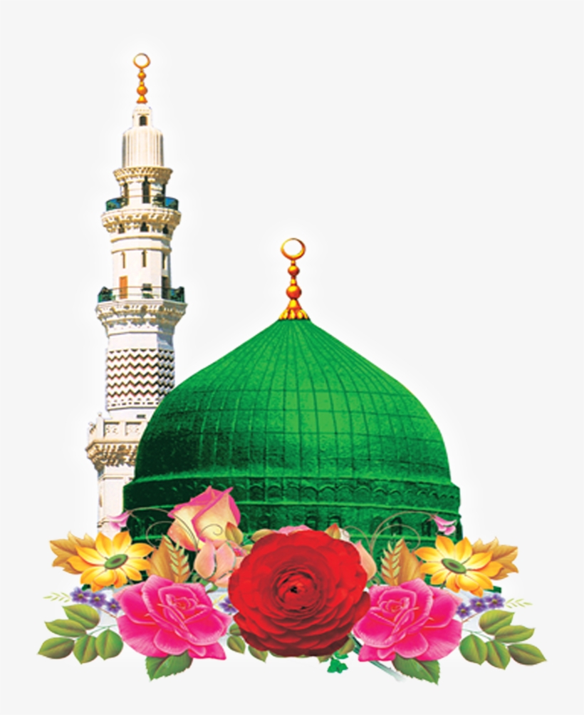 Masjid Nabvi With Flowers Png Image - Nisar Teri Chahal Pahal Par, transparent png #317062