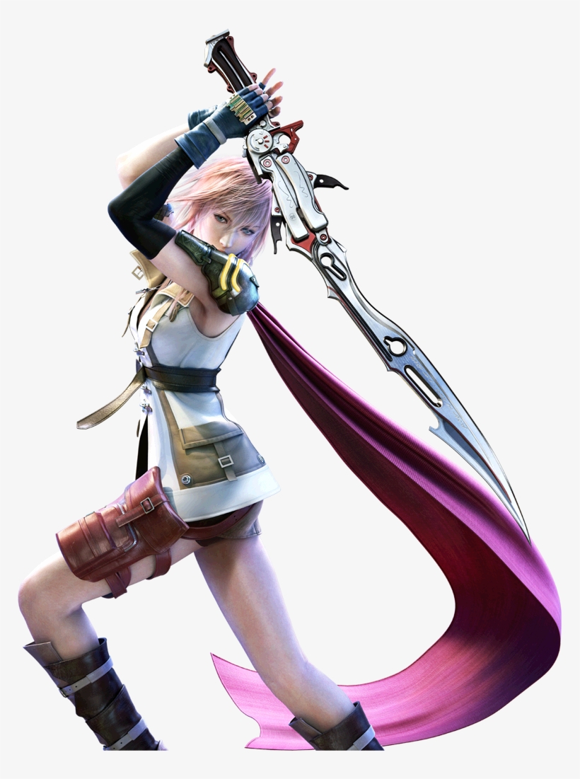Lightning Xiii Action Render - Final Fantasy Lightning Png, transparent png #317128