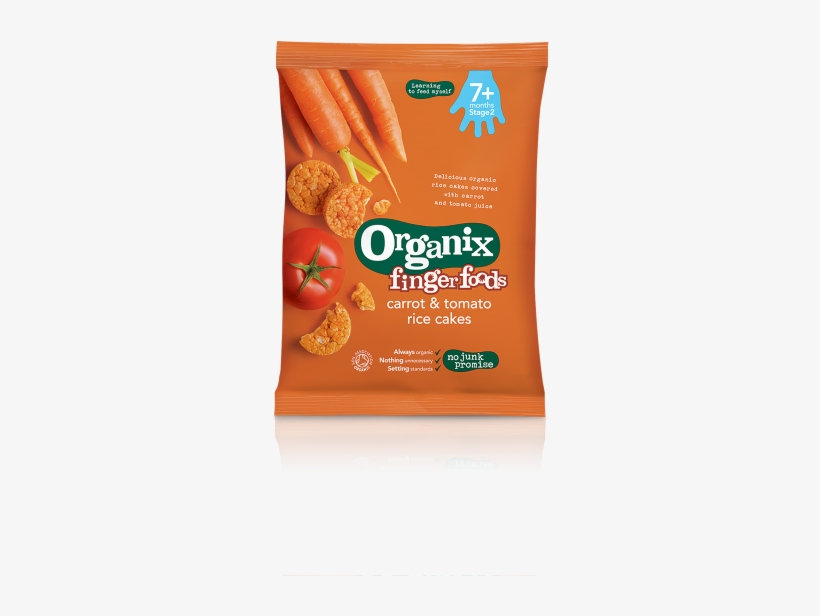 Carrot & Tomato Rice Cakes Packshot - Organix Apple Rice Cakes, transparent png #317231