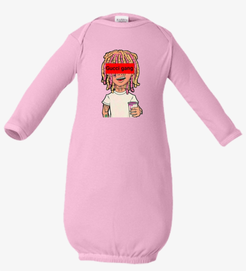 Lil Pump Gucci Gang Infant Layette T-shirts - 6 Layette Gowns Blank Blue Newborn Cotton All Seasons, transparent png #318139