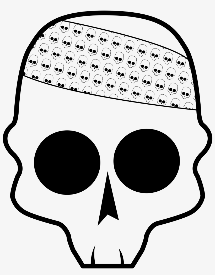 This Free Icons Png Design Of Skull With Bandana, transparent png #318177