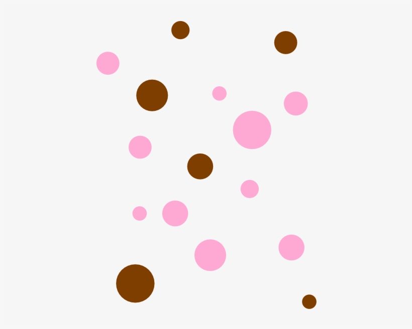 Brown Amp Pink Polka Dots Clip Art - Clip Art, transparent png #318201