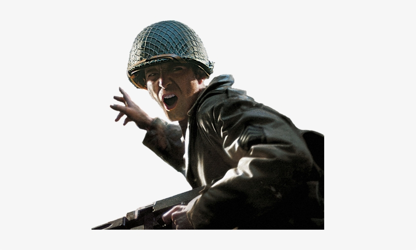 D-day Soldier - Download Call Of Duty 2, transparent png #318217