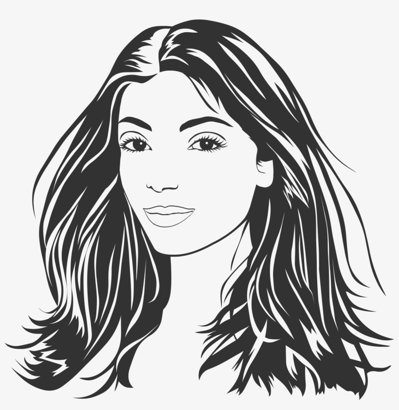 Hair Clipart Black And White - We Give Too Much Importance To Someone, transparent png #318262
