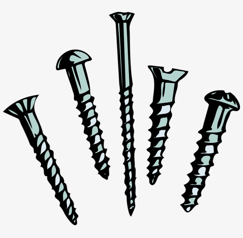 Screws Clipart Iron Nail - Screws Clipart, transparent png #318355