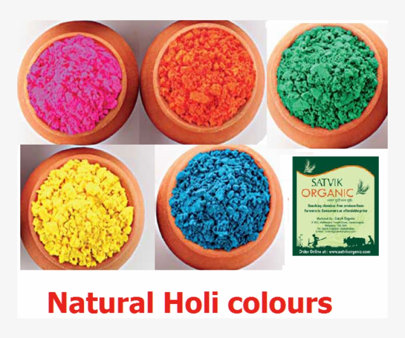 Satvik Organic-natural Holi Colours Combo,500gm - Vidya 100% Natural Holi Rangoli Color Powder Gulal, transparent png #318458