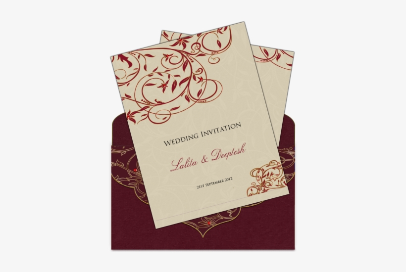 Letter Style Email Indian Wedding Card Design 31 Digital - Digital Wedding Card Designs, transparent png #318498