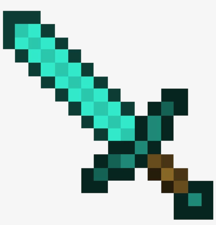 Sword Minecraft - Minecraft Sword, transparent png #318528