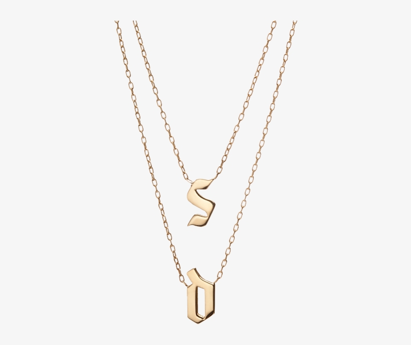 Yg Double - Sm - Gothic - Letter - Necklace V=1518126413 - Necklace, transparent png #318887