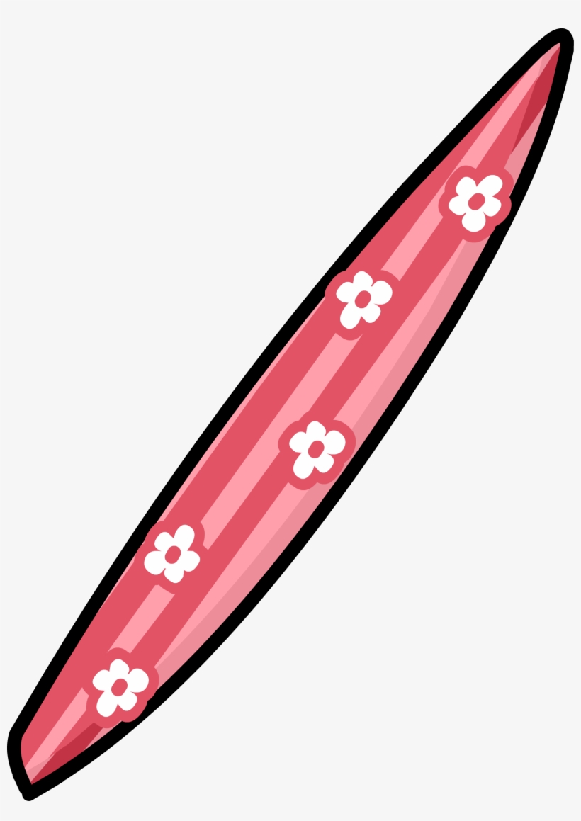 Daisy Surfboard - Club Penguin Surfboard, transparent png #318912