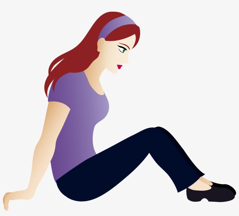 Clip Arts Related To - Girl Sitting Png Clipart, transparent png #319180