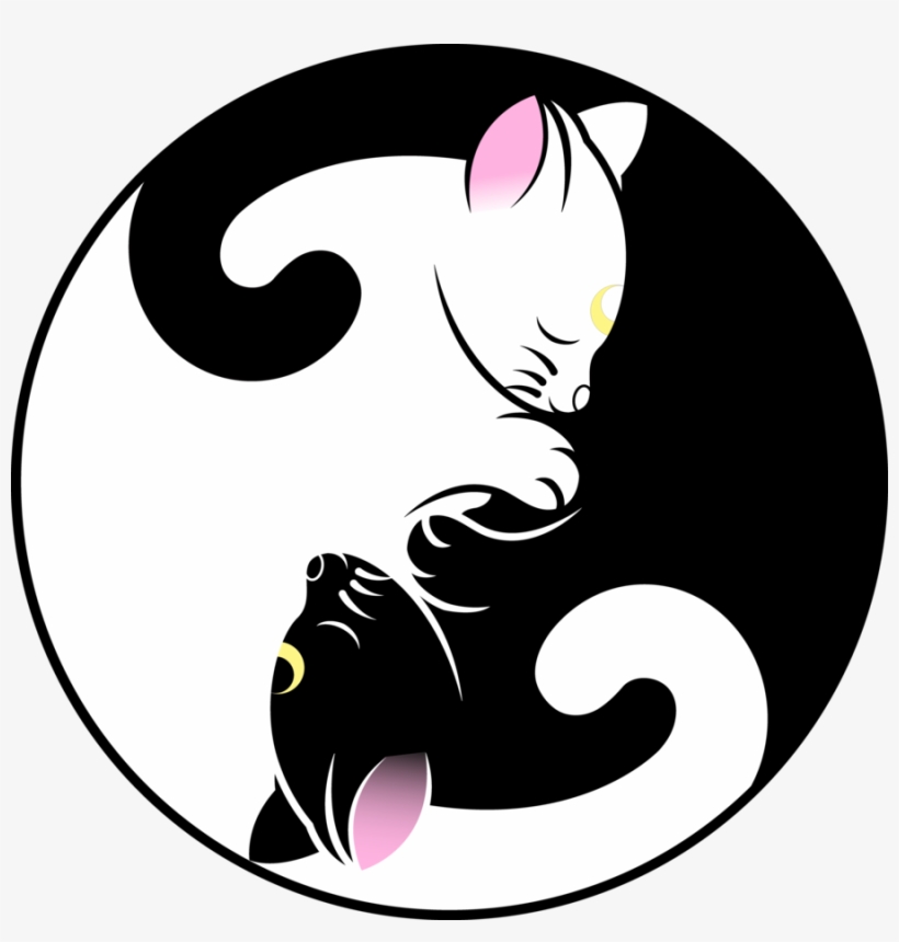 Lunar Clipart Tumblr Moon - Luna And Artemis Yin Yang, transparent png #319443