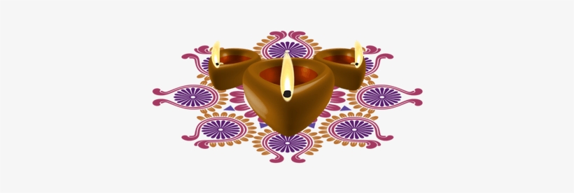 Candle And Flowers Diwali - Diwwali Deep Png, transparent png #319876