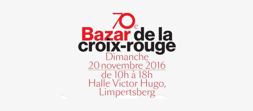 Bazar De La Croix Rouge, Ce Dimanche 20 Novembre En - Croix Rouge Luxembourg Png, transparent png #3100802
