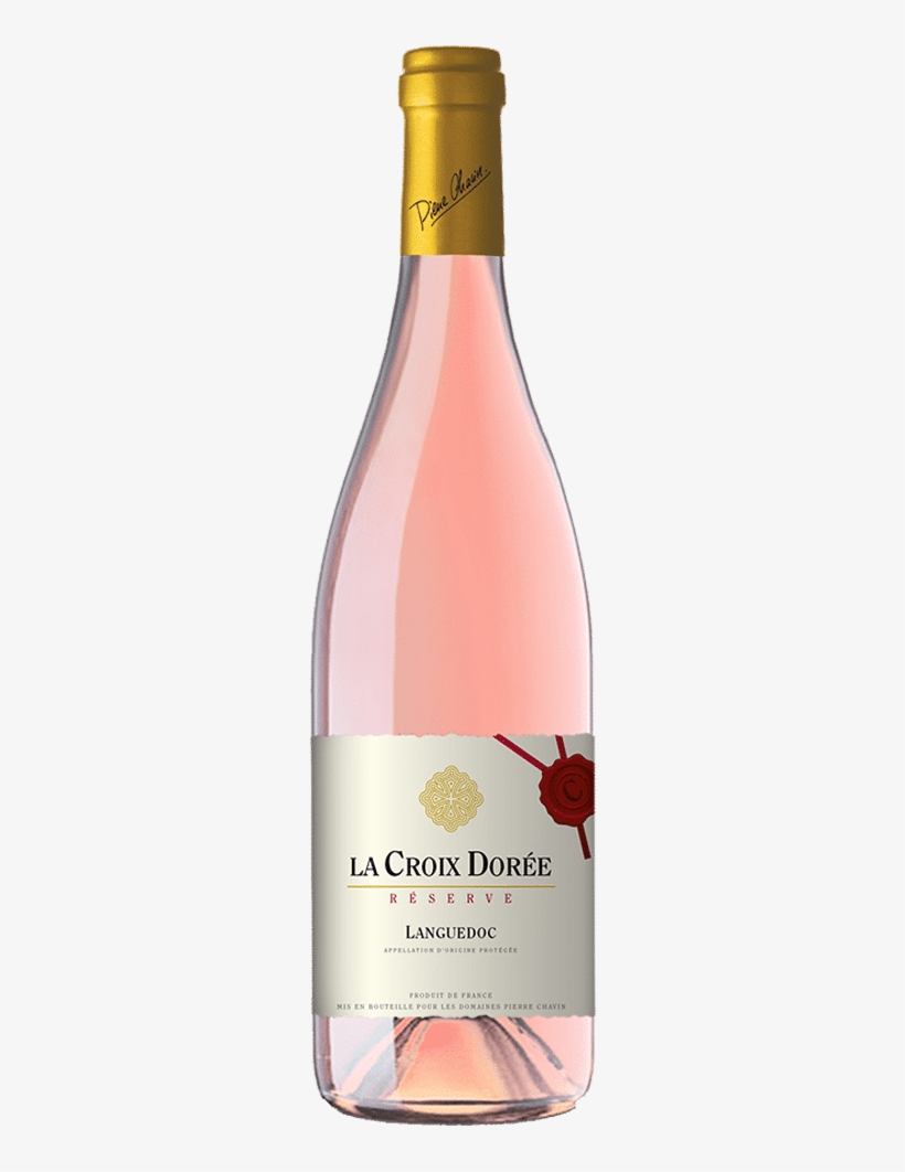 La Croix Dorée Rosé - Glass Bottle, transparent png #3100830