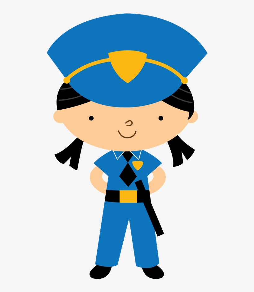 Resultado De Imagem Para Policial Menina Desenho Clipart - Inktastic Future Police Officer Boy Baby Bib Law Enforcement, transparent png #3101336