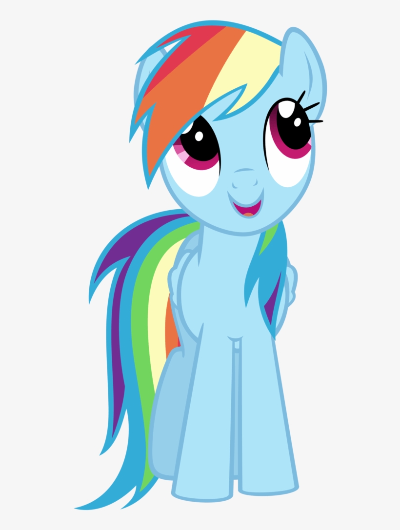 Rainbow Dash Looking Up Png - Mlp Rainbow Dash Front, transparent png #3101728