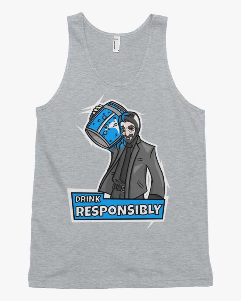 Mens "drink Responsibly" John Wick Themed Tank-top - Fortnite, transparent png #3102318