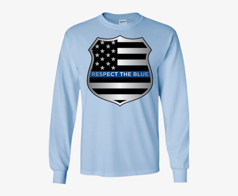 Respect The Blue Guys Long Sleeve T Shirt - Fog T-shirt Hoodies, transparent png #3102459