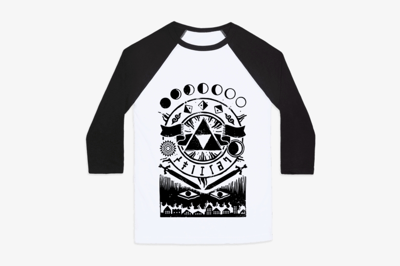 Hyrule Occult Symbols Baseball Tee - Shirts With Pick Up Lines, transparent png #3102559