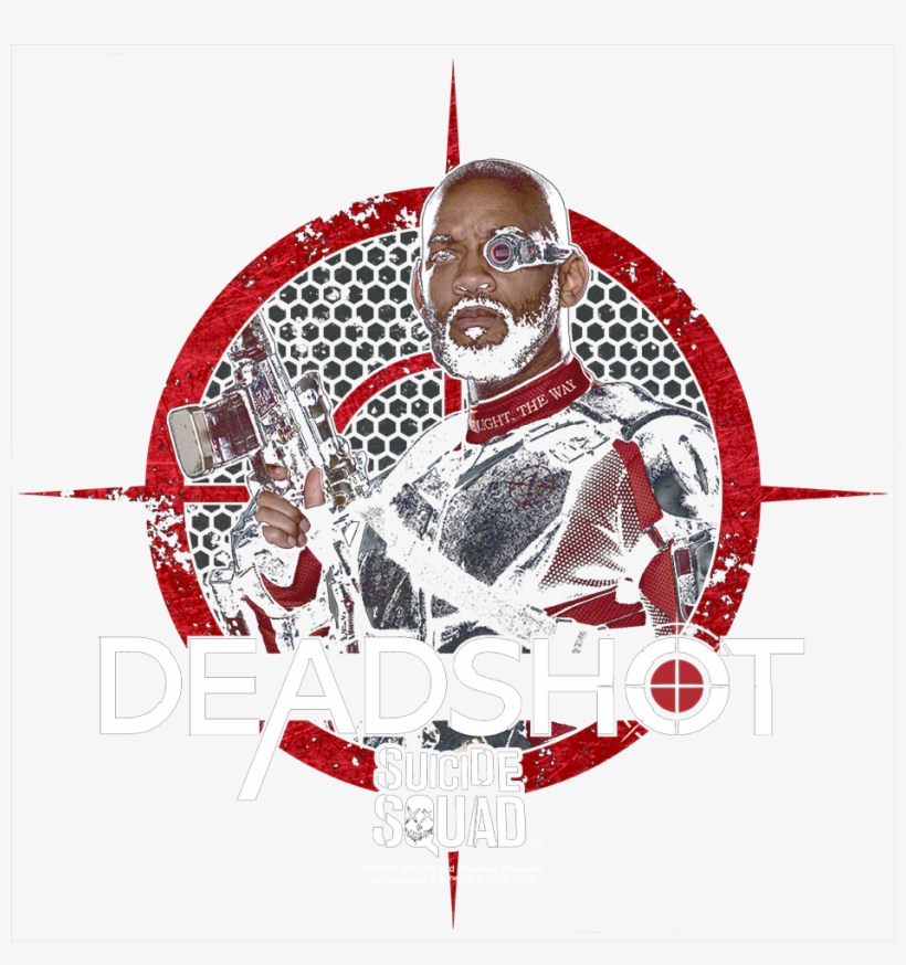 Suicide Squad Deadshot Target Men's Ringer T-shirt - Illustration, transparent png #3102722