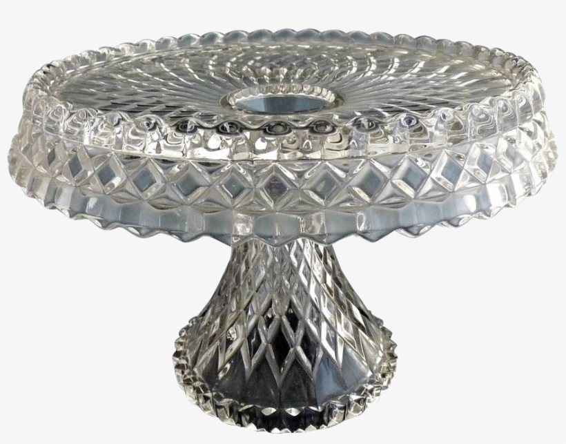 Cambridge Glass Cake Stand Salver Virginian C - Glass Cake Stand, transparent png #3103320