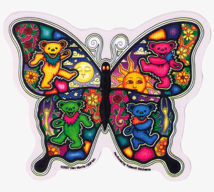 Window Sticker / Decal - Grateful Dead Butterfly Sticker, transparent png #3103394