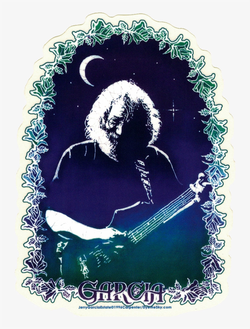 Grateful Dead Jerry Garcia Roses - Jerry Garcia Jerry Roses Sticker, transparent png #3103470