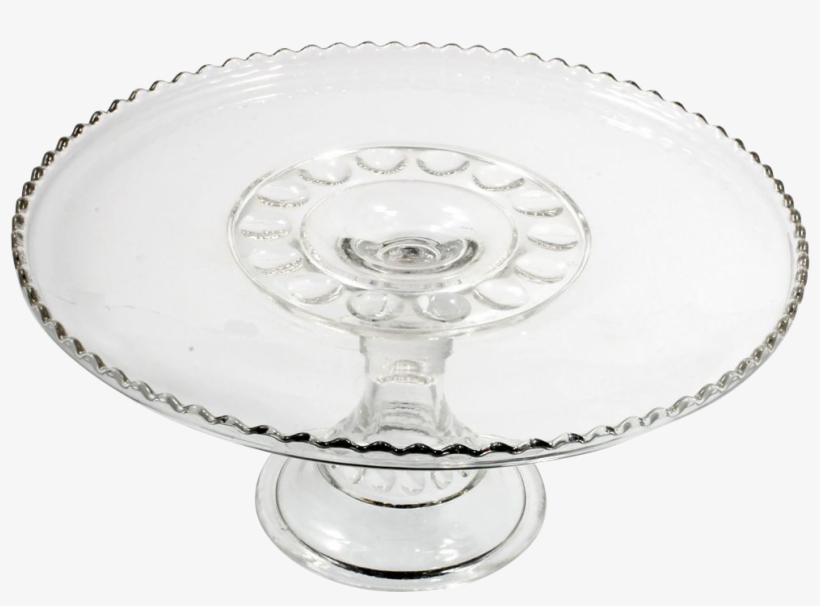 Eapg Antique Glass Cake Stand 1903 Carolina Mayflower - Wine Glass, transparent png #3103471