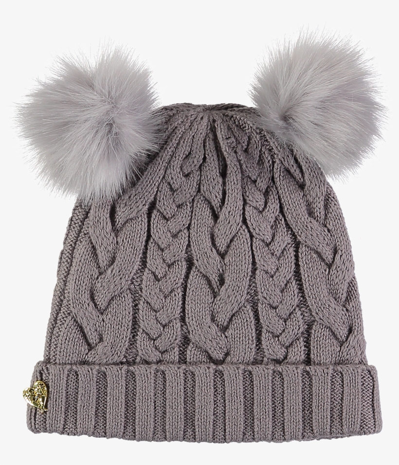 【angel's Face】ash Chunky Knit Hat - Hat, transparent png #3103854