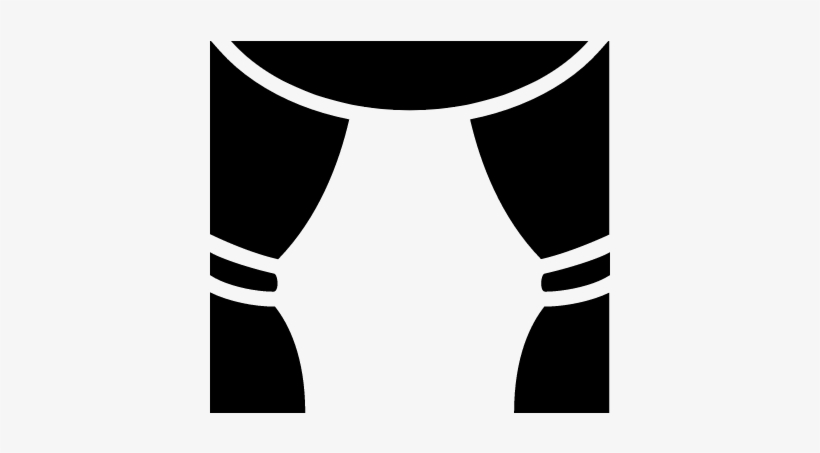 Theater Curtains Vector - Theatre Curtain Icon, transparent png #3103984