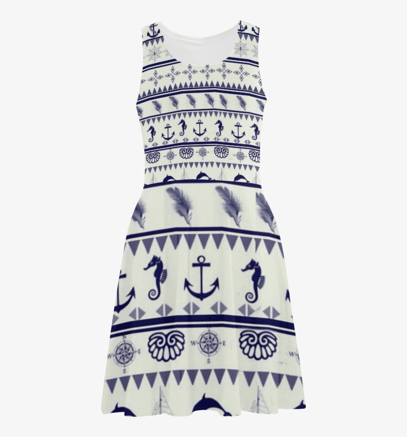 Blue Anchor Sundress - Nautical Vinyl Clutch Bag, transparent png #3104557