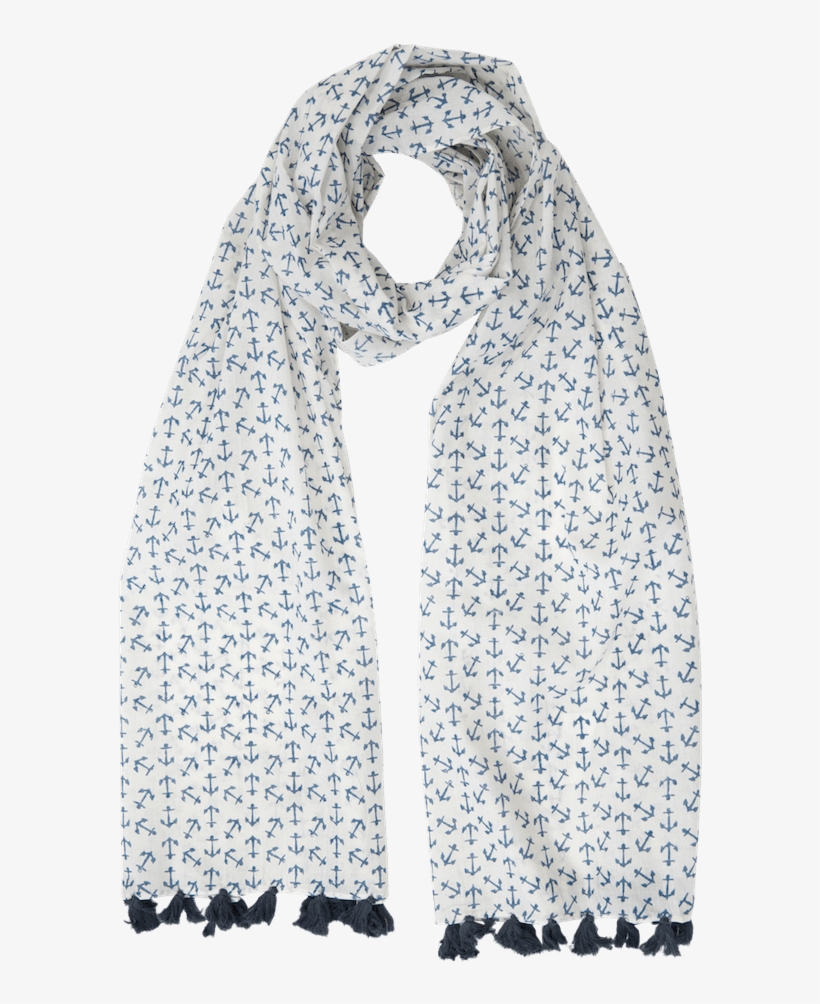 Anchor Blue Scarf - Scarf, transparent png #3104732