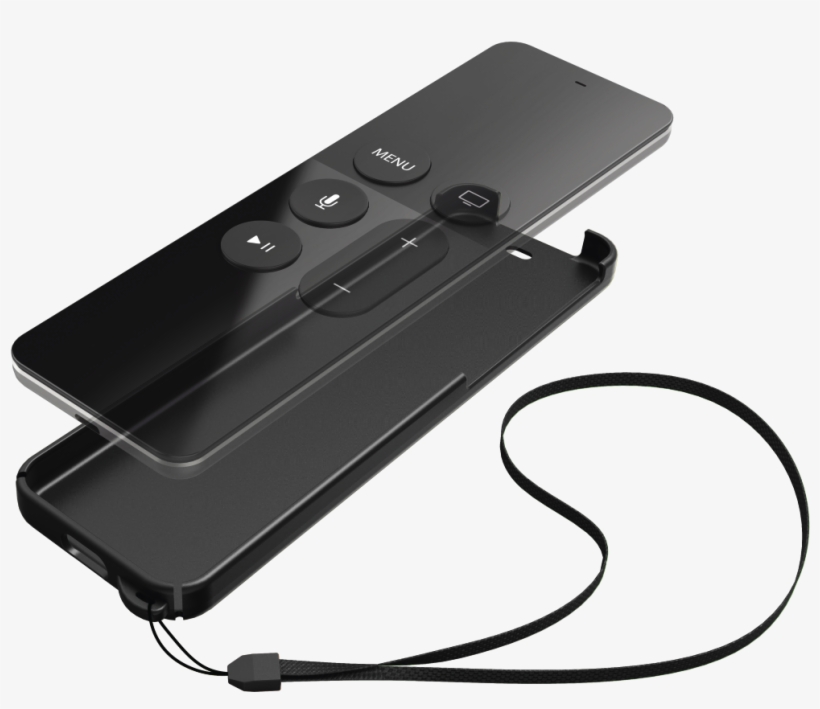 "black Shell" Protective Cover For Apple Tv 4 Siri - Black Shell Protective Cover For Apple Tv 4 Siri Remote, transparent png #3104733