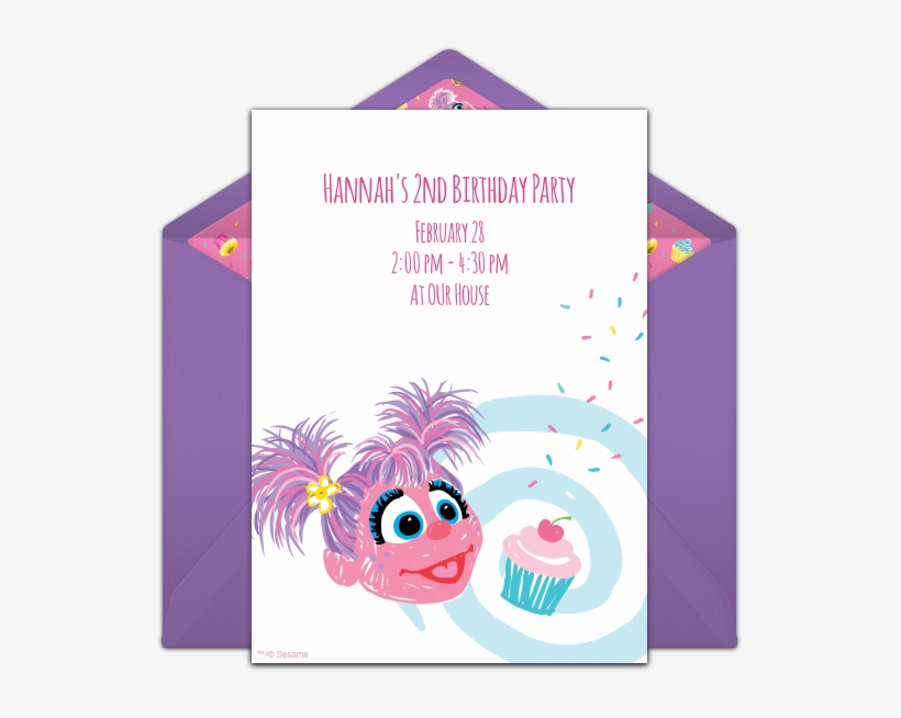 Abby Cadabby Cupcake Online Invitation - Sesame Street, transparent png #3104783