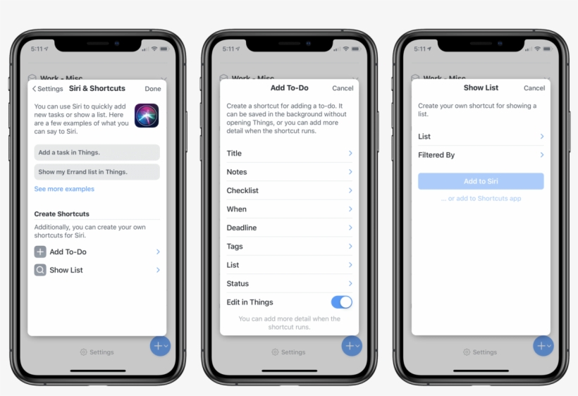 Things Siri Shortcuts Screens - Iphone Shortcuts, transparent png #3104813