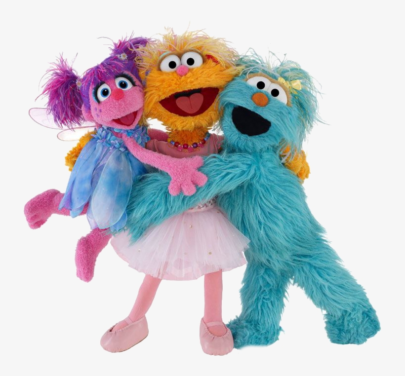 4 1 Favorite Sesame Street Inserts - Sesame Street Abby Zoe And Rosita, transparent png #3104853