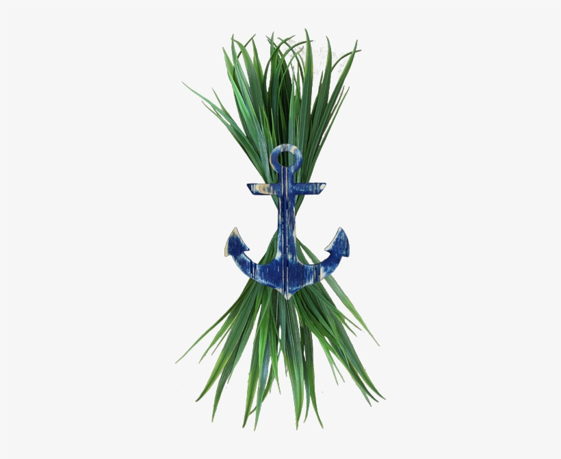 Large Navy Anchor With Sea Grass - Sea, transparent png #3105083