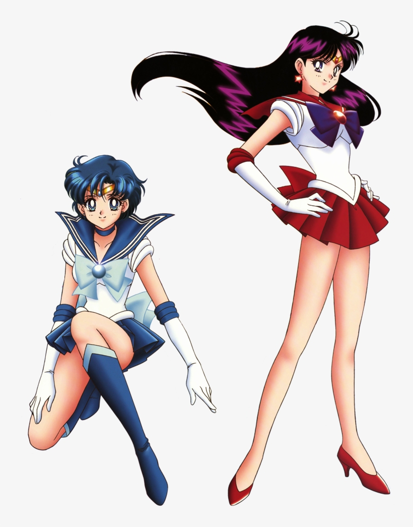 Sailor Moon Sailor Mercury Sailor Mars Pose - Imágenes De Sailor Mars, transparent png #3105657