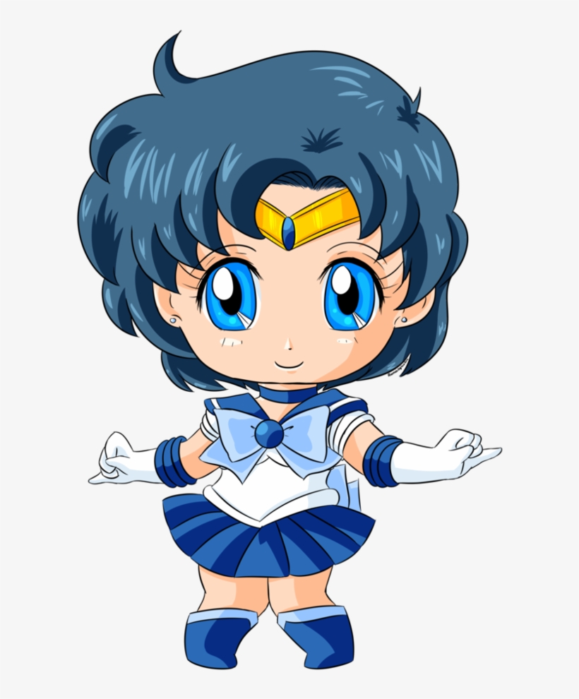 Chibi Sailor Mercury For Katie0513 By Starlightfroggy - Sailor Moon Mercury Chibi, transparent png #3105757